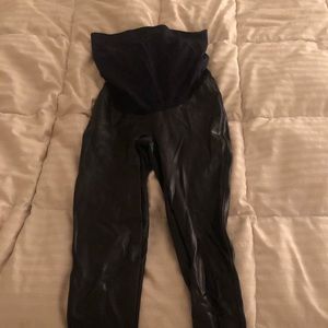 Spanx mama maternity faux leather leggings